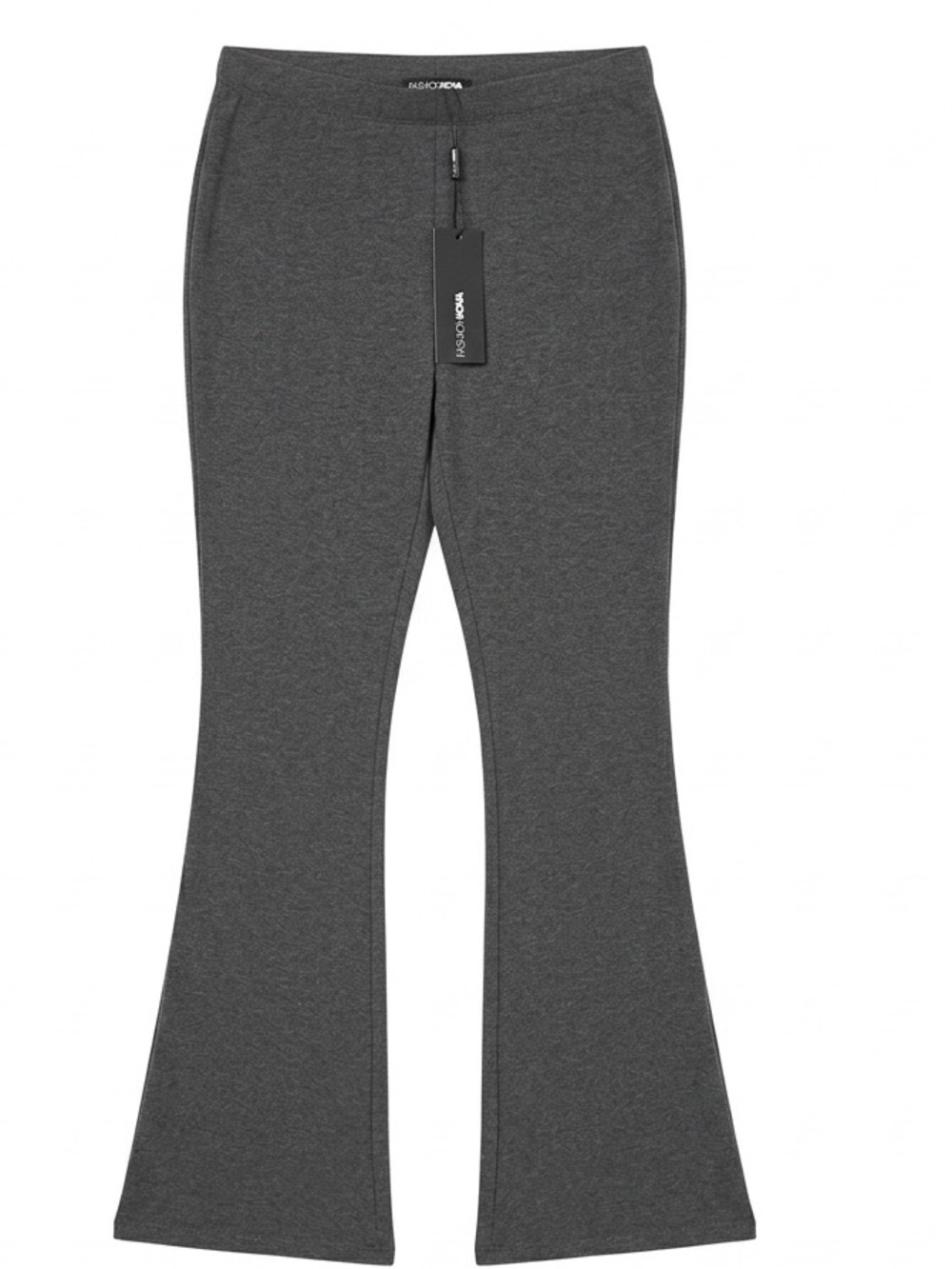 NWT Fashion Nova women’s Charcoal Adriana Flare Leggings - size large - active